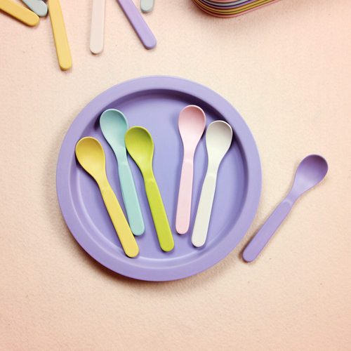 竹纤维叉勺长柄儿童餐具