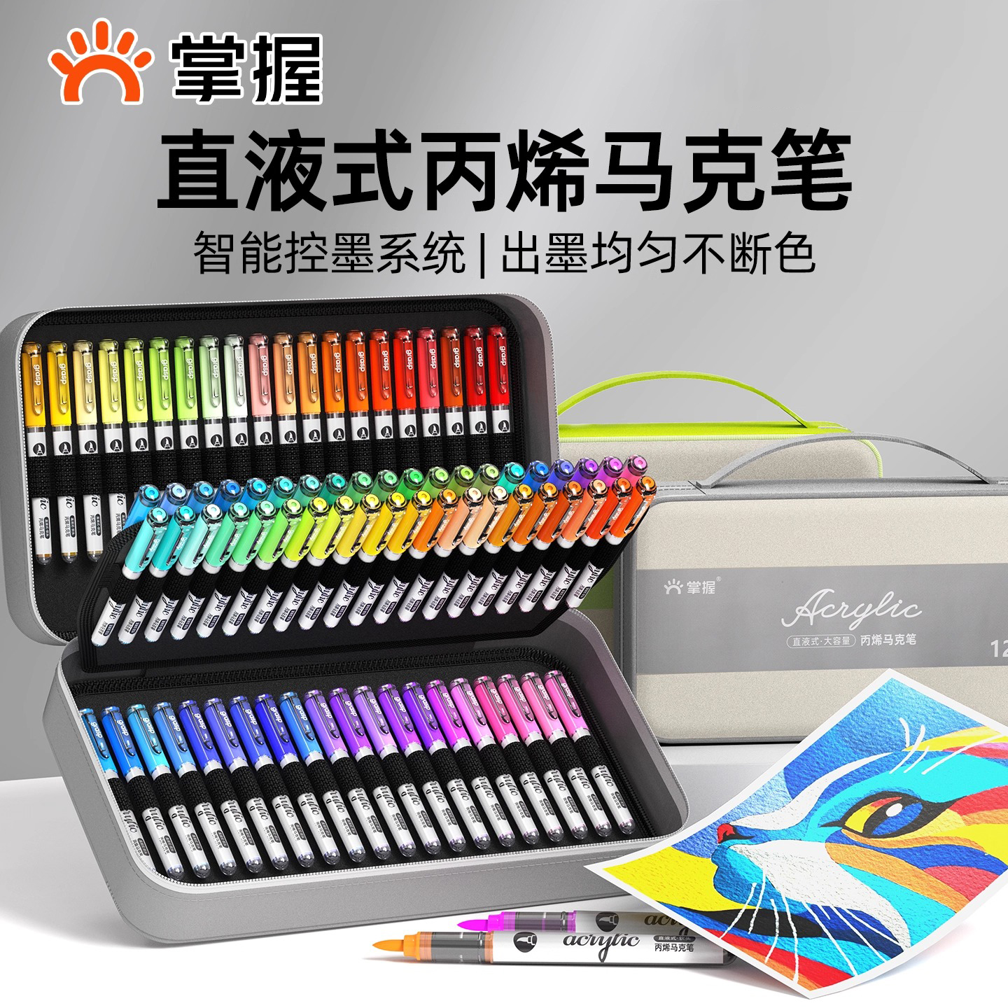 掌握软头直液式丙烯马克笔