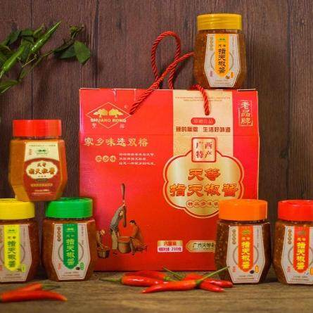 天等指天椒酱6瓶多种口味 广西辣椒酱广西特产辣椒