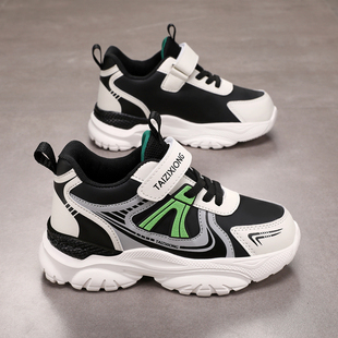 ABC IM儿童鞋子男童运动鞋中大童跑步鞋皮面防水春秋冬季2025新款