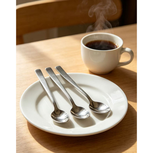 K260436质感生活 不锈钢极简不锈钢饭勺长16cm
