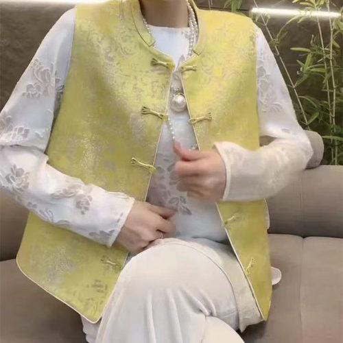 新中式国风马甲女2025春季新款