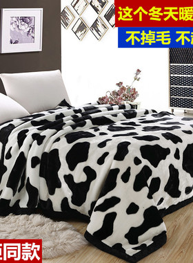 拉舍尔毛毯加厚双层被子冬季保暖法莱绒珊瑚绒单双人学生12斤羊绒