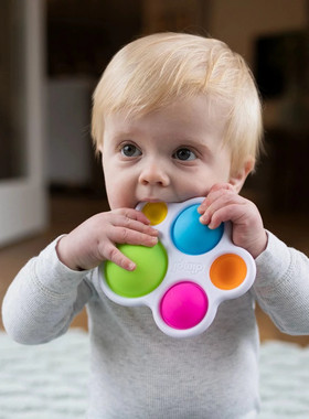 智库泡泡乐婴儿按按乐宝宝无毒可啃咬大号安抚玩具0-1岁Fatbrain