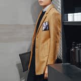 QT3005秋款大码男士中长款纯色贴布毛呢大衣F12-P70黑色，男装毛呢大衣，星座1615