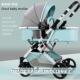 婴儿车双向推车可坐可躺轻便双向高景观折叠避震新生儿宝宝手推车