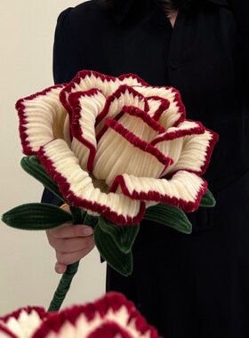 巨型复古玫瑰花加密扭扭棒diy材料包自制仿绒永生花送女友520礼物