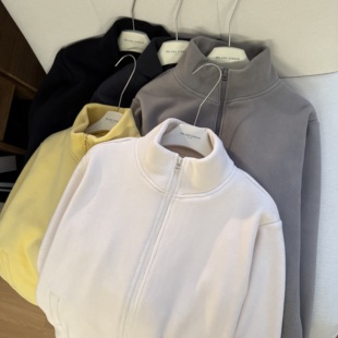 muzi 高克重加绒保暖双面奥粒绒显瘦立领外套女 冬日小火炉