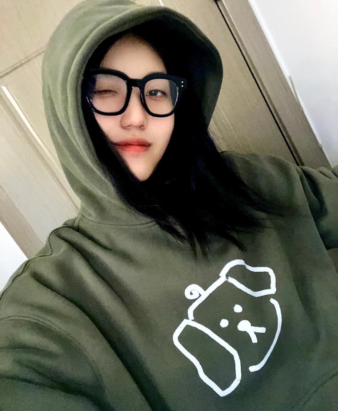 【丁禹兮同款】明星穿搭毛小狗套头连帽卫衣连帽外套情侣男女同款