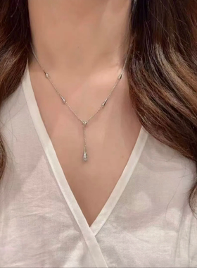 金色水滴时尚百搭项链女
