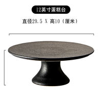 Cake tray, cake cover, transparent tape cover, high foot plate, ceramic creative European-style bread and dessert display stand thumbnail 7
