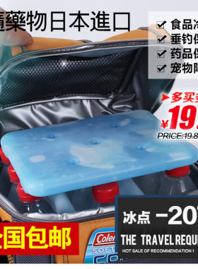 日本进口蓝冰冰盒制冷冰袋保温箱