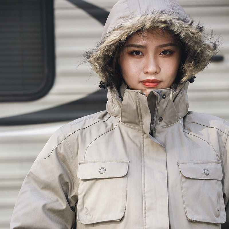 乐飞叶法国lafuma防水毛领滑雪服