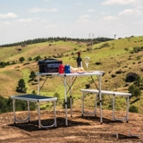 Металлический сверхлегкий дорожный комплект для кемпинга, алюминиевый сплав