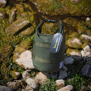 OVERHILLS圆底卷口水桶包尼龙500D抓绒内里风暴炉饭盒收纳袋