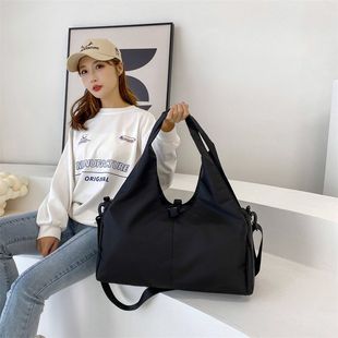 仓简约 独立单肩包包鞋 旅行包新款 大容量加厚瑜伽包牛津布健身女式