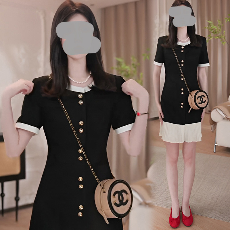 法式气质高级感连衣裙女夏季2025新款时尚洋气爆款显瘦时尚a字裙