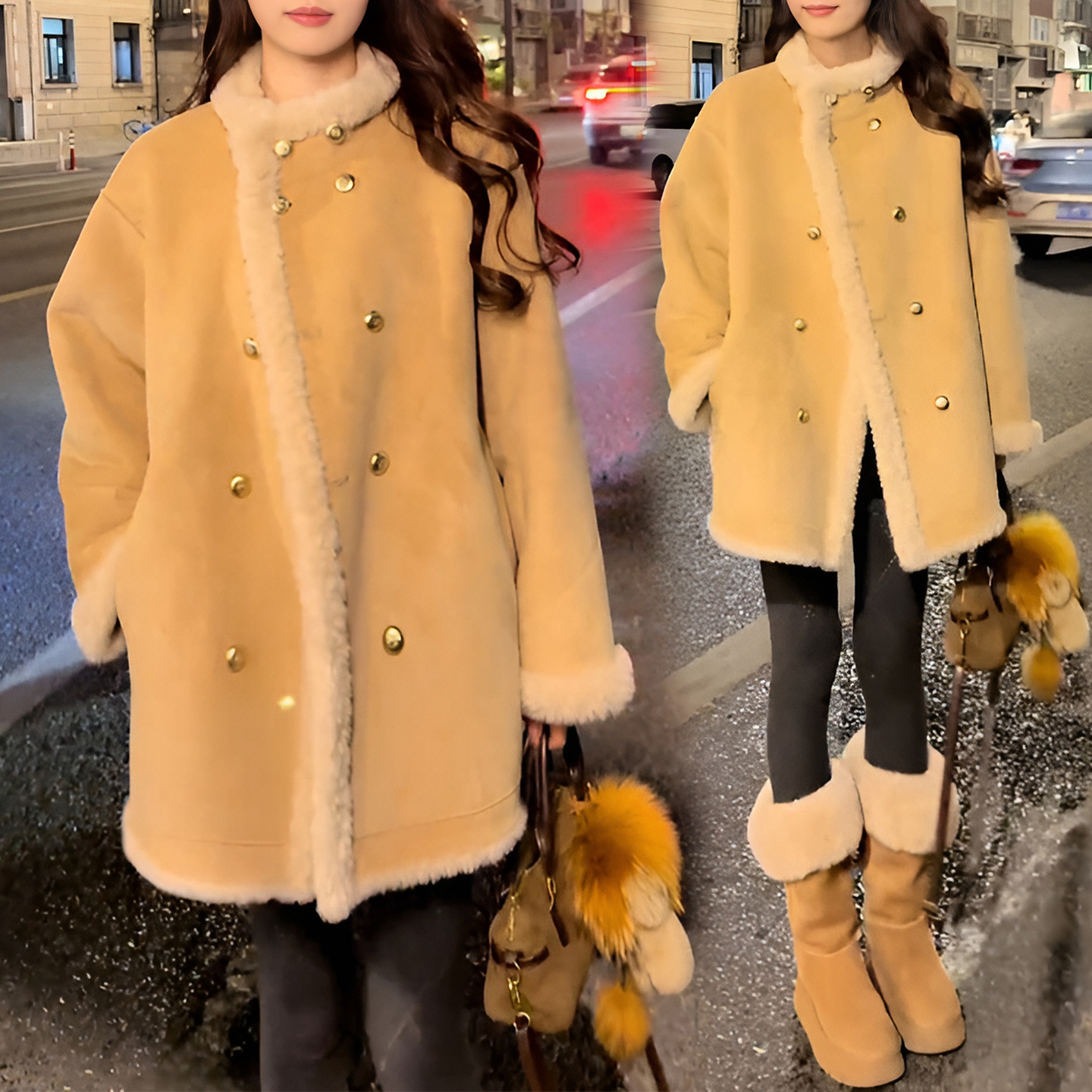 秋冬新款加绒加厚小个子夹克上衣