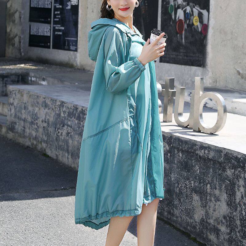 2026夏韩版长款超仙冰丝防晒衣女外套宽松大码透气超薄防晒服女衫