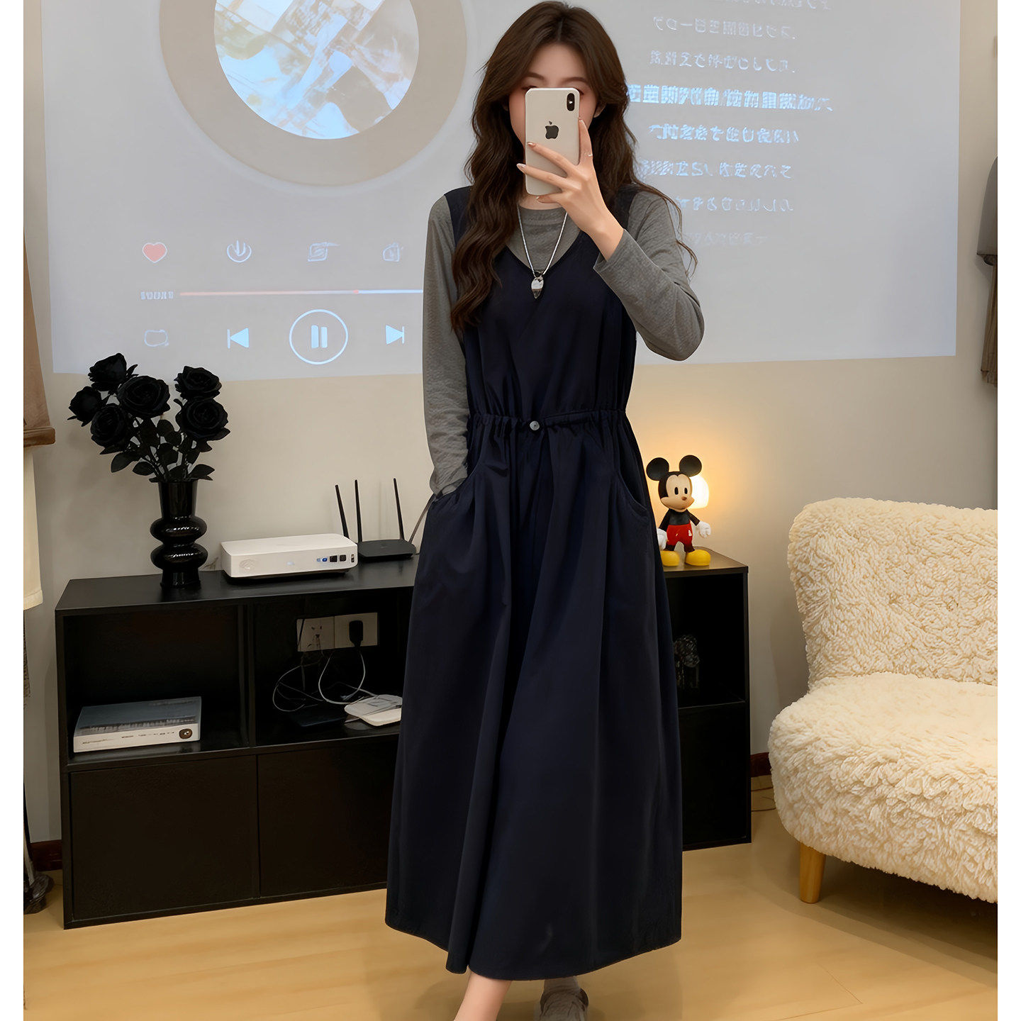 高级感上衣休闲工装背心裙套装
