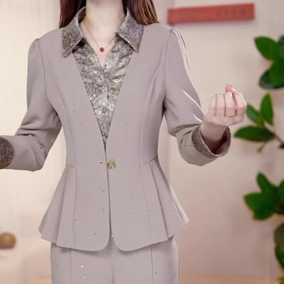 帛莱精纺优雅上衣裤子套装