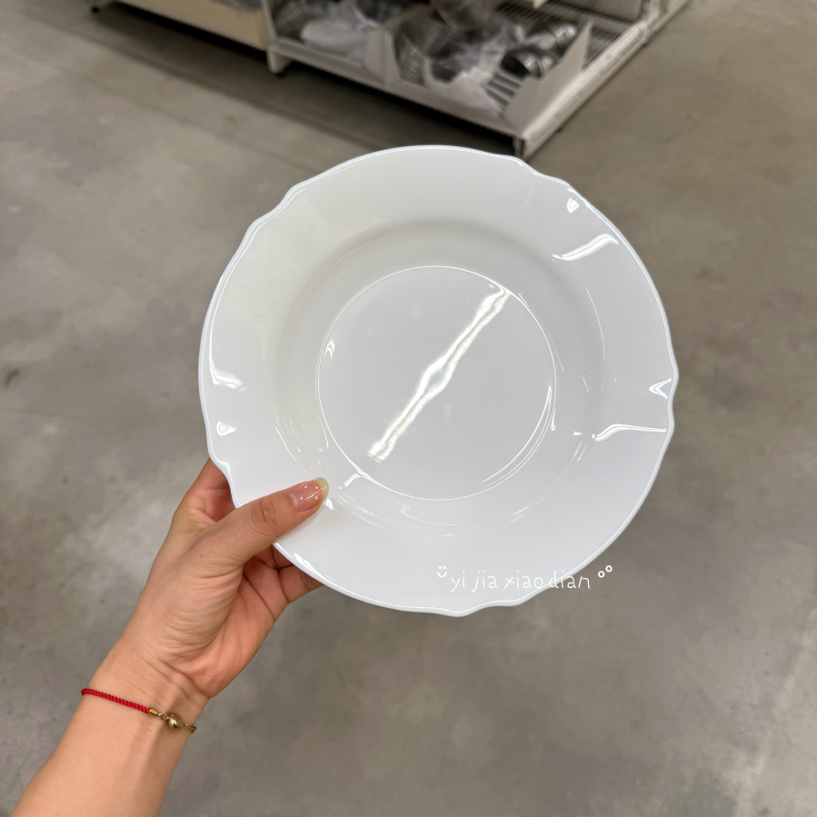 宜家正品 一点法式小浪漫 斯万克莫拉 洁白无暇深菜盘 浅碟