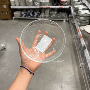 宜家正品 器型好看 清凉感 玻璃宽口碗 水果沙拉碗面碗 斯丹拉巴