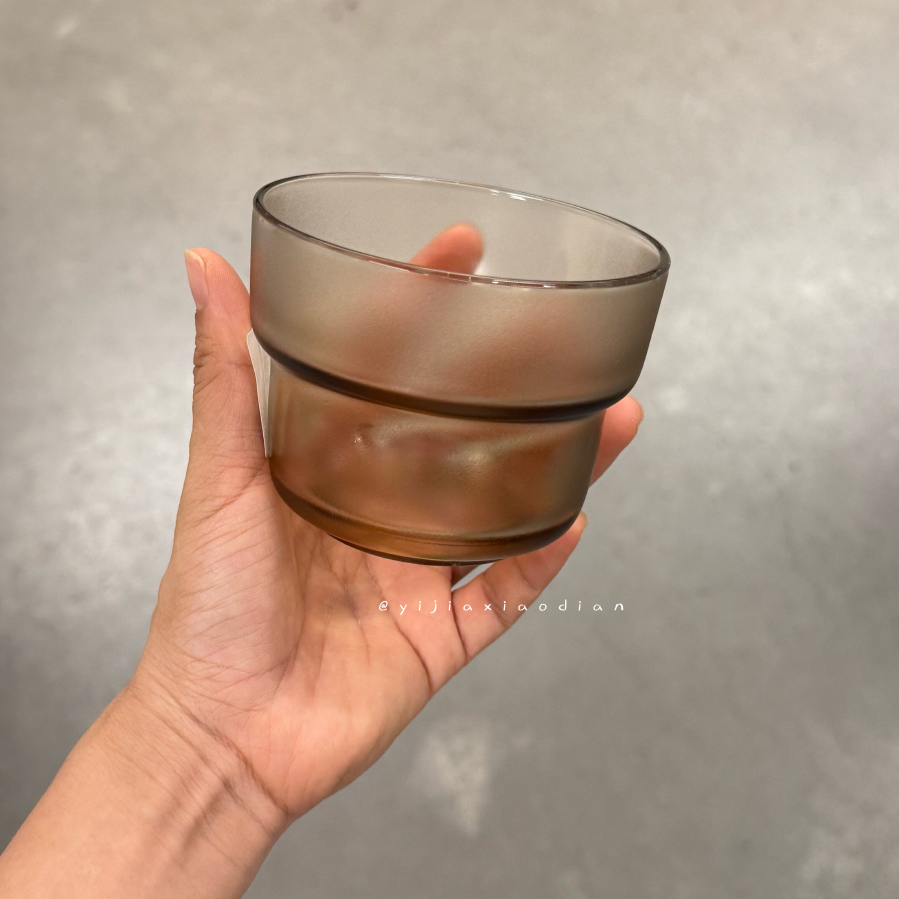 宜家正品 奥莉塔斯特 装什么都好看 宽口磨砂玻璃杯热水杯茶杯