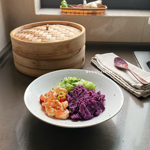 一家小店 一碗搞定 美食博主爱用轻食碗 粗陶宽口斗笠浅碗 糖水碗