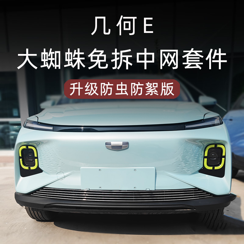 适用于吉利几何e萤火虫中网外观改装件装饰条防虫网汽车用品配件
