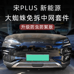 23-24款比亚迪宋plus前杠改装配件神器中网装饰条防虫网冠军版