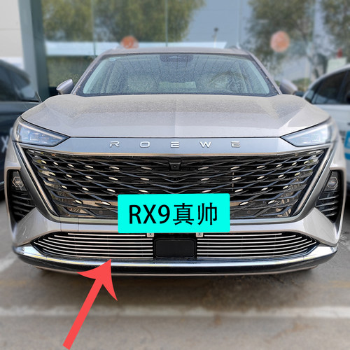 荣威RX9中网前脸外观改装件护杠下唇装饰亮条防虫网汽车用品配件