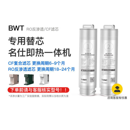 BWT倍世净水器滤芯名仕系列台式净饮机净热一体机RO反渗透/CF滤芯