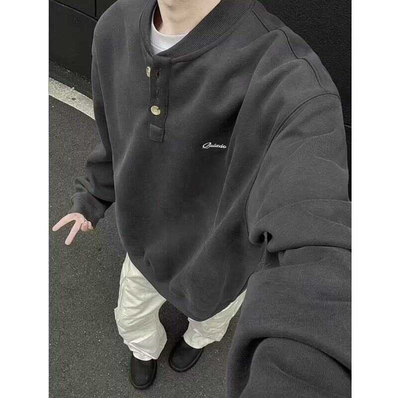 【190】套头卫衣男女秋冬季简约款休闲长袖上衣A079-W18-P39图片