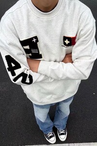 【199】圆领卫衣男毛巾绣新款宽松休闲外套A079- T1096-P45-50图片