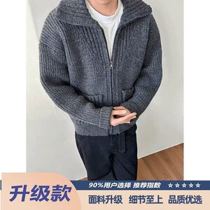 【97】毛织混纺毛衣拉链立领开衫A079-M350-P78图片