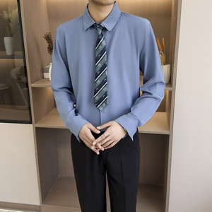 [006]黑衬衫男商务正装抗皱易打理衬衣垂感工作服 A079-CY32-P35图片