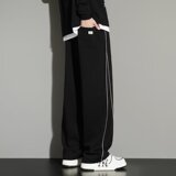 【网1】5弯刀裤男大码春秋潮牌胖子哈伦直筒卫裤A079-K21-P37-39，男装休闲裤，电商A079