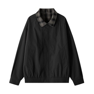 [001]格子拼接假两件外套男夹克上衣服 A079-AA32-P59图片