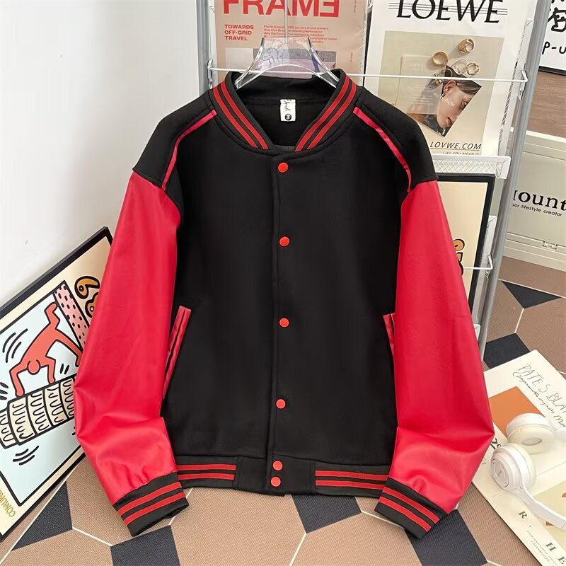 【网57】2025拼皮毛巾绣棒球服百搭A079-HT225-P61,女装职业装,电商A079