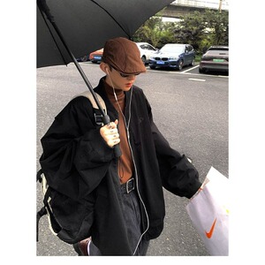 【网26】25白色棒球服外套男春秋刺绣夹克衫A079-662-P62图片