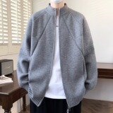 【219】针织开衫外套男秋冬宽松立领情侣款毛衣A079--M03-P54，男装针织衫/毛衣，电商A079