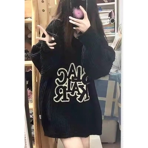 【59】刺绣圆领针织衫女秋冬新款潮宽松百搭A079-MY03-P49图片