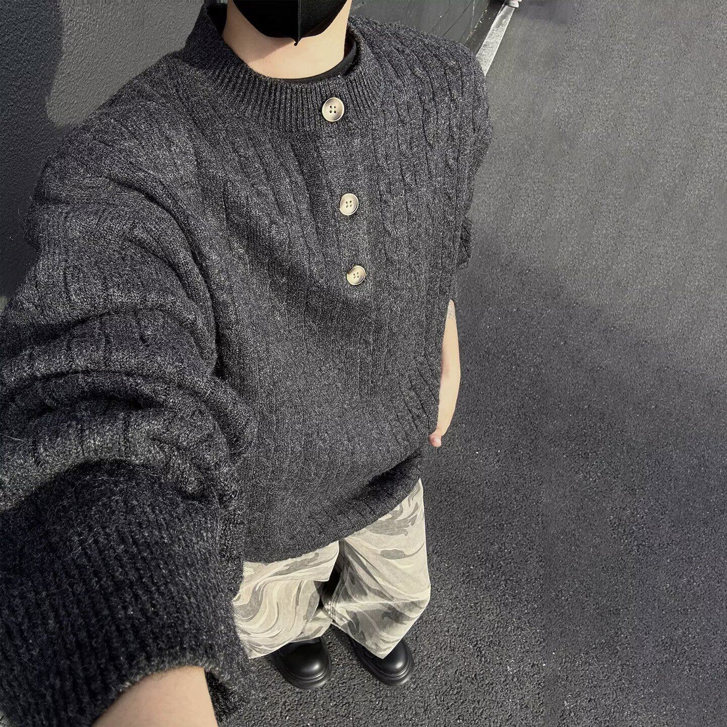 【268】25毛衣针织衫男高级感修身长袖卫衣A079-M041-P52图片