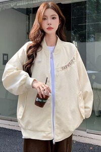 【网6】25夹克外套拉链宽松百搭舒适棒球服男女A079-W175-P59图片