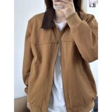 夹克男士冬季简约宽松休闲百搭撞色翻领外套潮流A079-D73-P57，男装夹克，电商A079