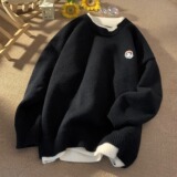 【207】假两件毛衣男秋冬圆领针织衫宽松毛线衣A079-MY609-P47，男装针织衫/毛衣，电商A079