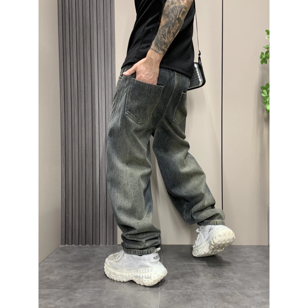 【212】25水洗破洞牛仔裤男宽松直筒休闲长裤潮流A079-N645-P55,男装牛仔裤,电商A079