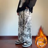 【235】加绒阔腿裤子青少年垂感休闲裤潮A079-K159加绒-p35，男装卫衣，电商A079