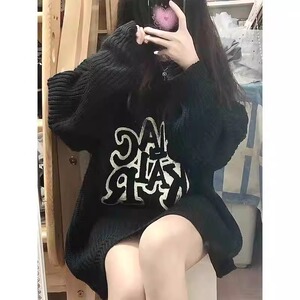 【59】刺绣圆领针织衫女秋冬新款潮宽松百搭A079-MY03-P49图片